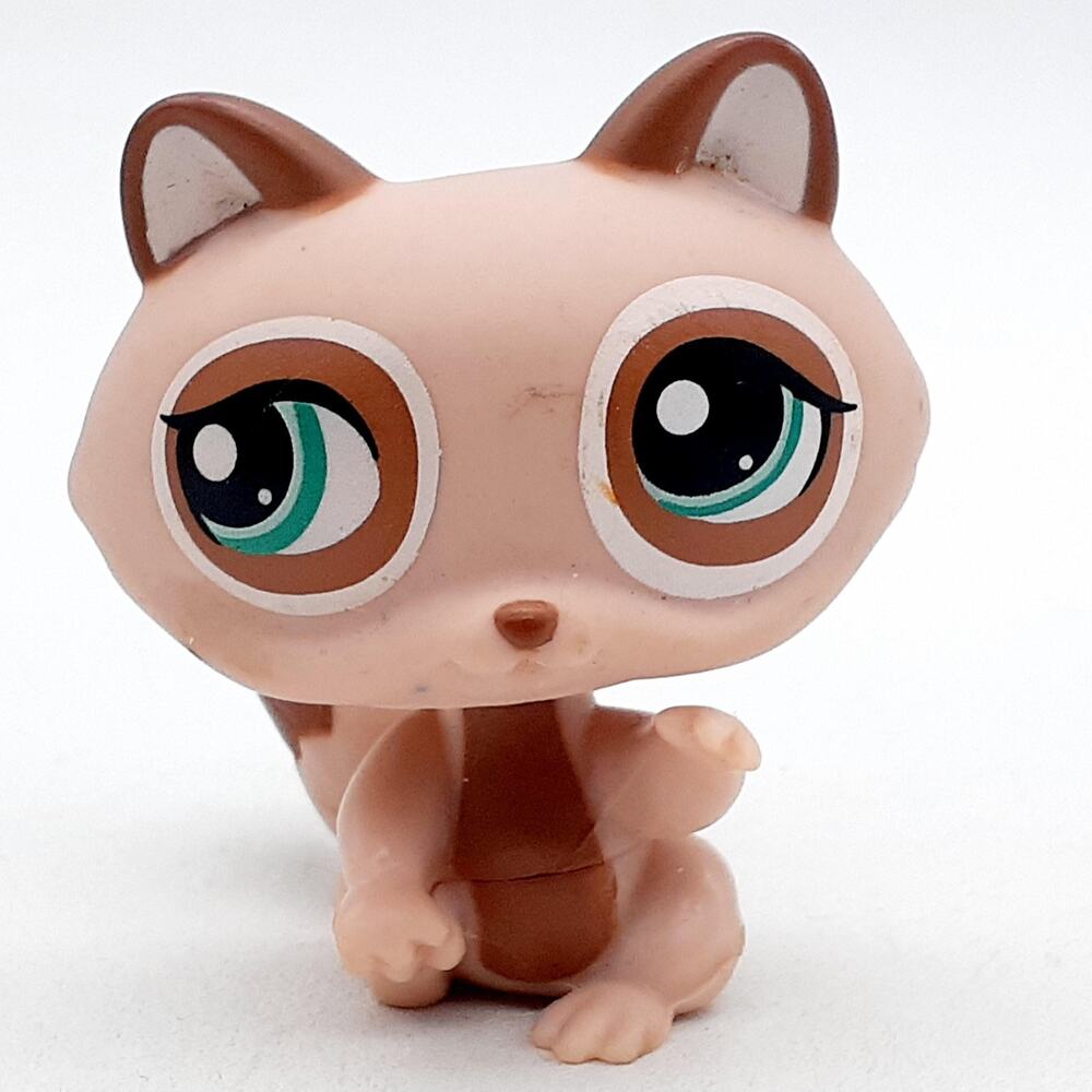 Littlest Pet Shop Pink Squirrel Mini Figure Green Eyes LPS Toy Collectible